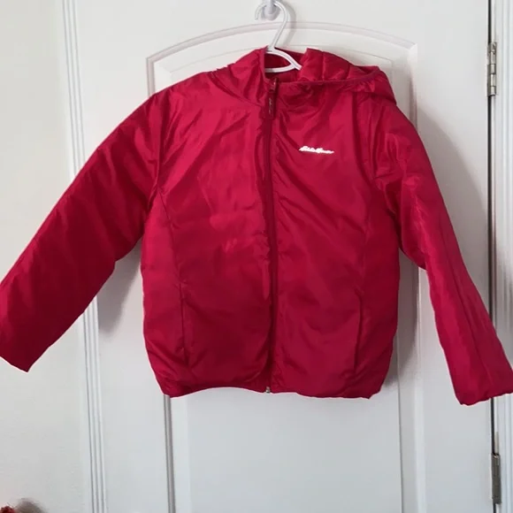 Eddie Bauer CirrusLite ombré reversible hooded down jacket girls L 14/16 - Picture 5 of 7